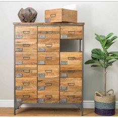 18 Drawer Industrial Apothecary Chest  Image