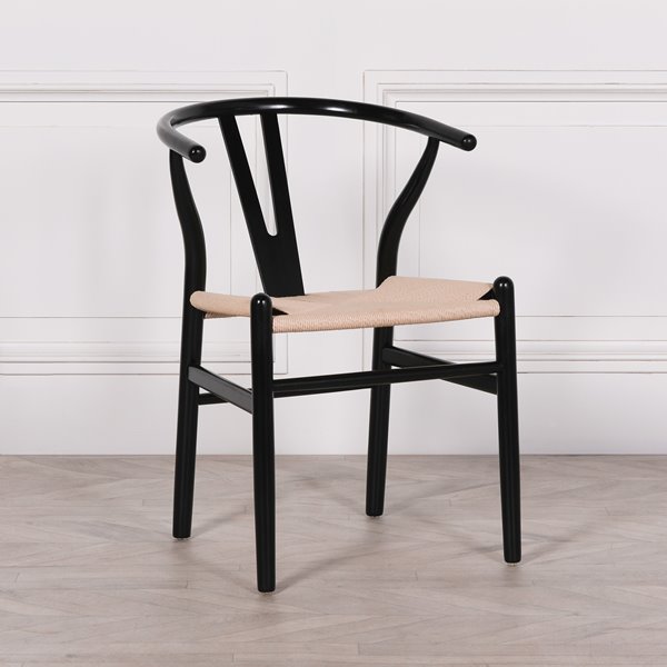 Albany Black Wishbone Dining Chair