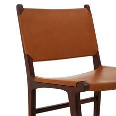 Antique Brown and Teak Dining Chair Image