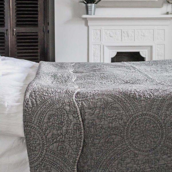 Antique Grey Empire Bedspread