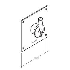 Barber Wilsons Recessed Thermostatic mixer square backplate Image