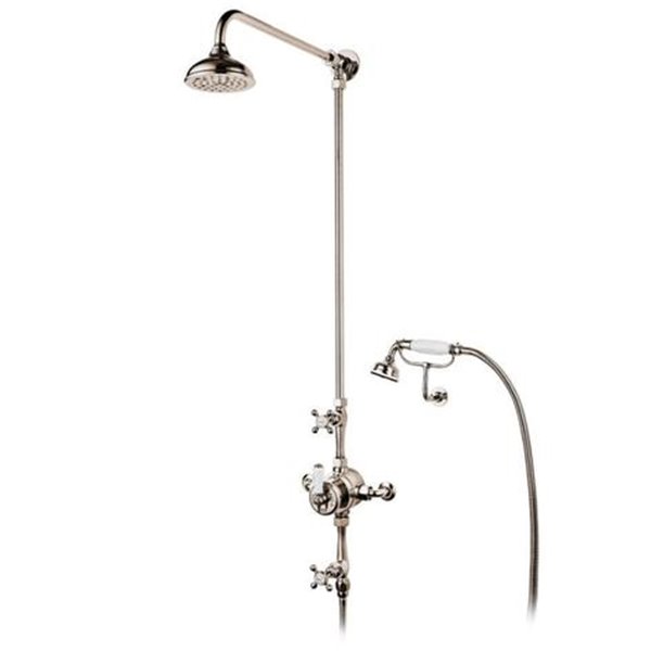 Barber Wilsons Thermostatic shower mixer, hand shower, overhead arm, rose