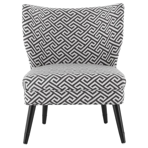 Black and Beige Geometric Pattern Chair