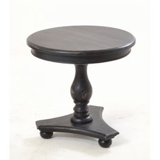 Black Round Low Side Table Image