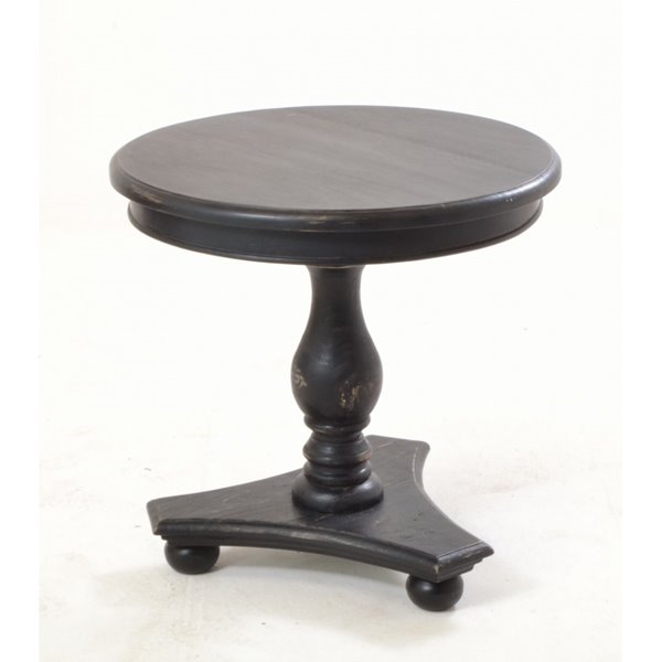 Black Round Low Side Table