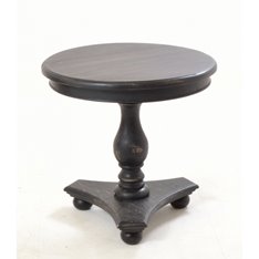 Black Round Low Side Table Image