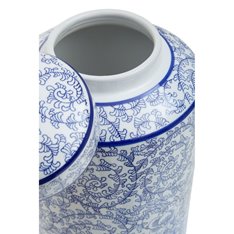 Blue and White Lotus Leaf Jar Image