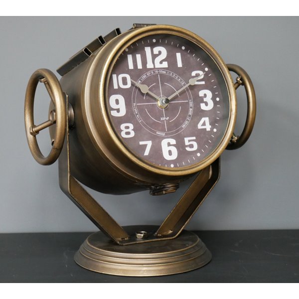 Brass Searchlight Clock