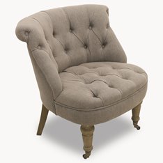 Chelsea Grey Button Scoop Chair Image