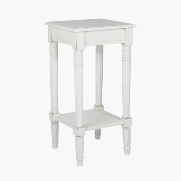 Classic Aged White Side Table