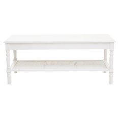Classic Ivory Coffee Table with Cane Shelf Image