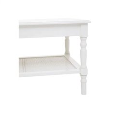 Classic Ivory Coffee Table with Cane Shelf Image