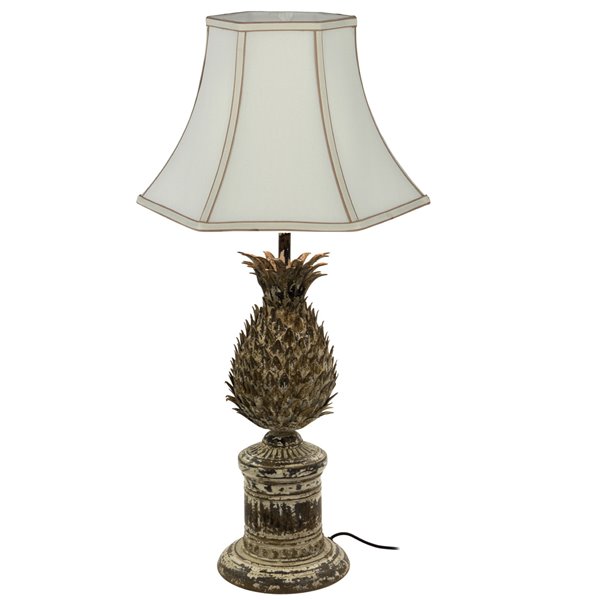 Distressed Pineapple Lamp