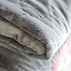 Dove Grey Quilted Throw  Image
