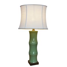 Green Bamboo Table Lamp Image