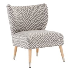 Grey Geometric Pattern Chair  Image