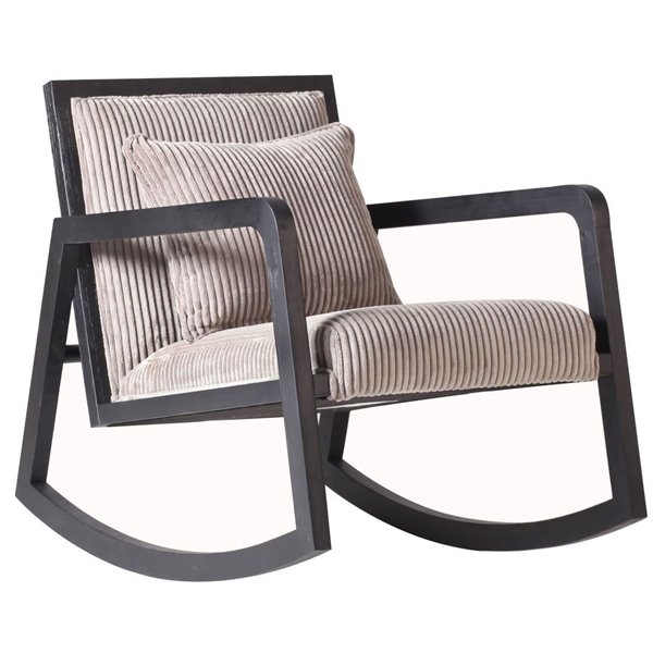 Jackson Rocking Chair Natural Ribbed Velvet