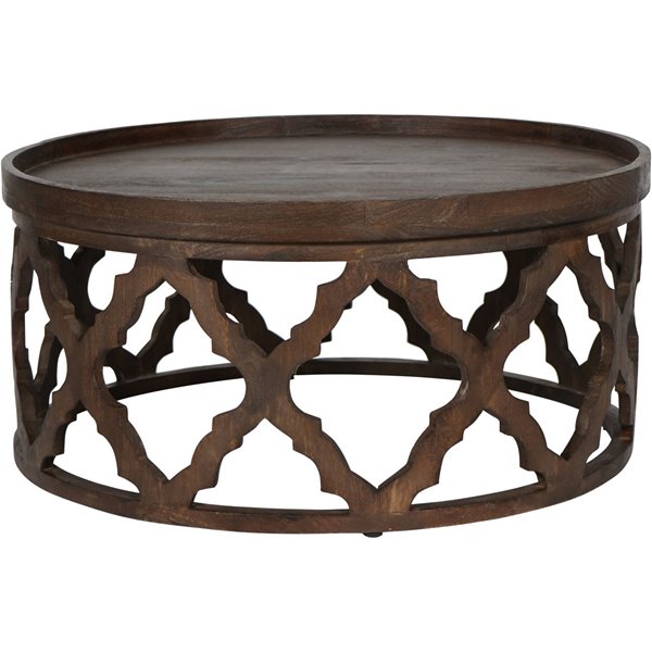 Jaipur Round Carved Coffee Table