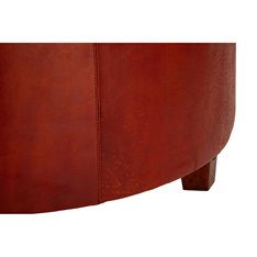 Leather Buttoned Footstool Image