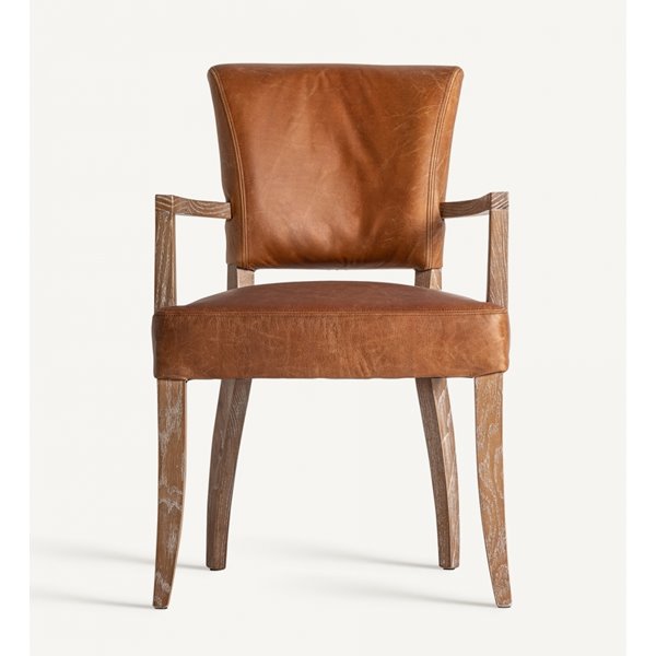 Leather Club Carver Dining Chair 