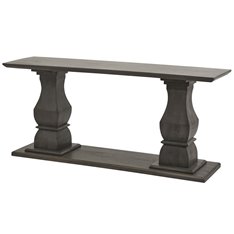 Lyon Grey Twin Pedestal Console Table Image