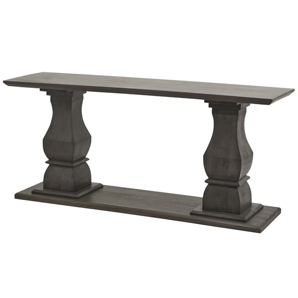 Lyon Grey Twin Pedestal Console Table