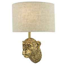Monkey Single Gold Wall Light Image