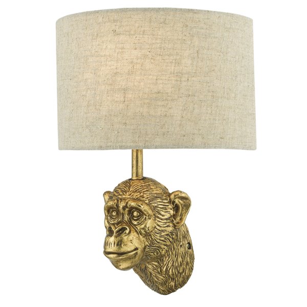 Monkey Single Gold Wall Light