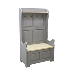 Monks Bench High Back 2 Seater with storage Image