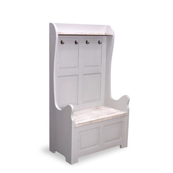 Monks Bench High Back 2 Seater with storage