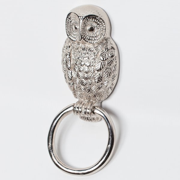 Owl Silver Door Knocker 
