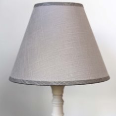 Pale Grey painted column Lamp Image