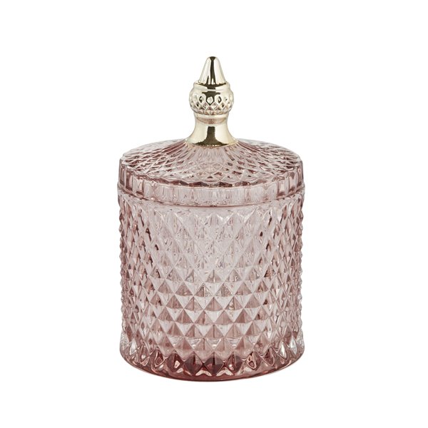 Pale Pink Glass storage Jar 