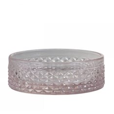Powder Pink Glass Soap Dish Image