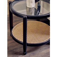 Raffles Black and Glass Side Table Image