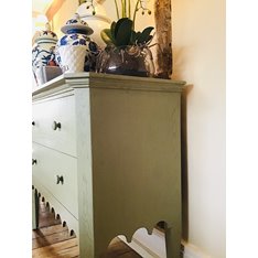 Scalloped Edge Sage Chest of Drawers  Image