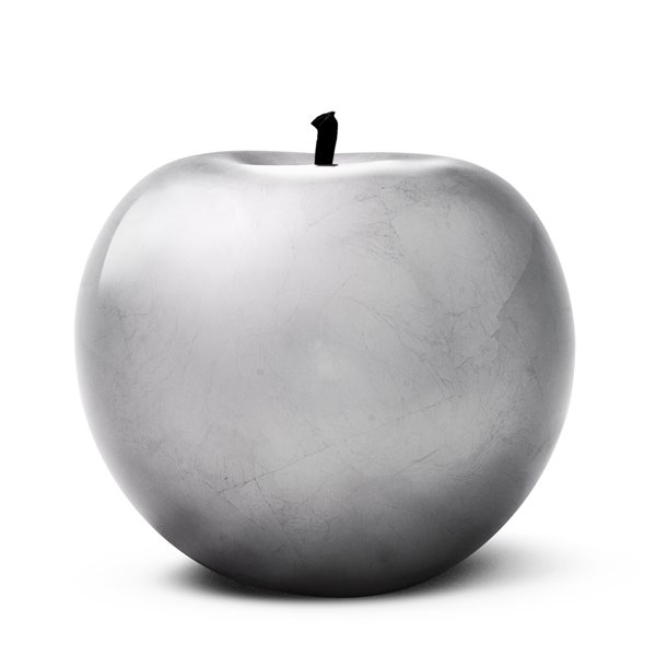 Silver Plated Apple Sculpture