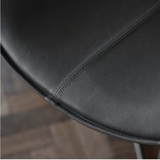 Stockholm Charcoal Leather Bar Stool (Pair) Image