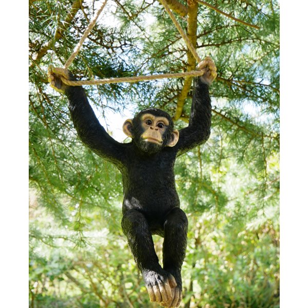 Swinging Baby Monkey Garden Ornament 