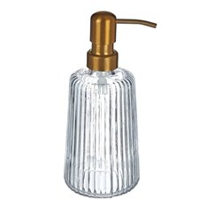 Tapered clear glass Soap/Lotion Dispenser Image