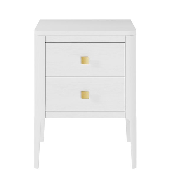 Turnbury 2 Drawer Bedside in White