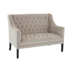 Velvet Studded Bench Sofa Image
