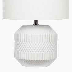 White Ceramic Table Lamp Image