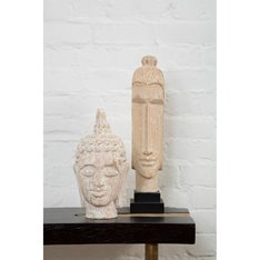 White Washed Buddha Head  Image
