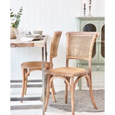 Wicker Back Dining Chair Image