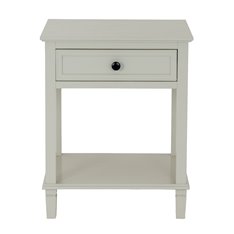 1 Drawer Ivory Bedside Table Image
