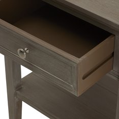 1 Drawer Washed Taupe Bedside Table Image