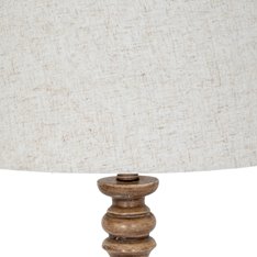Aged Brown Floor Lamp with Drum Shade Image