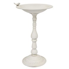 Cream metal Bird bath Image