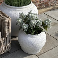 Aged Lyme White Planters - Set of 2 Image